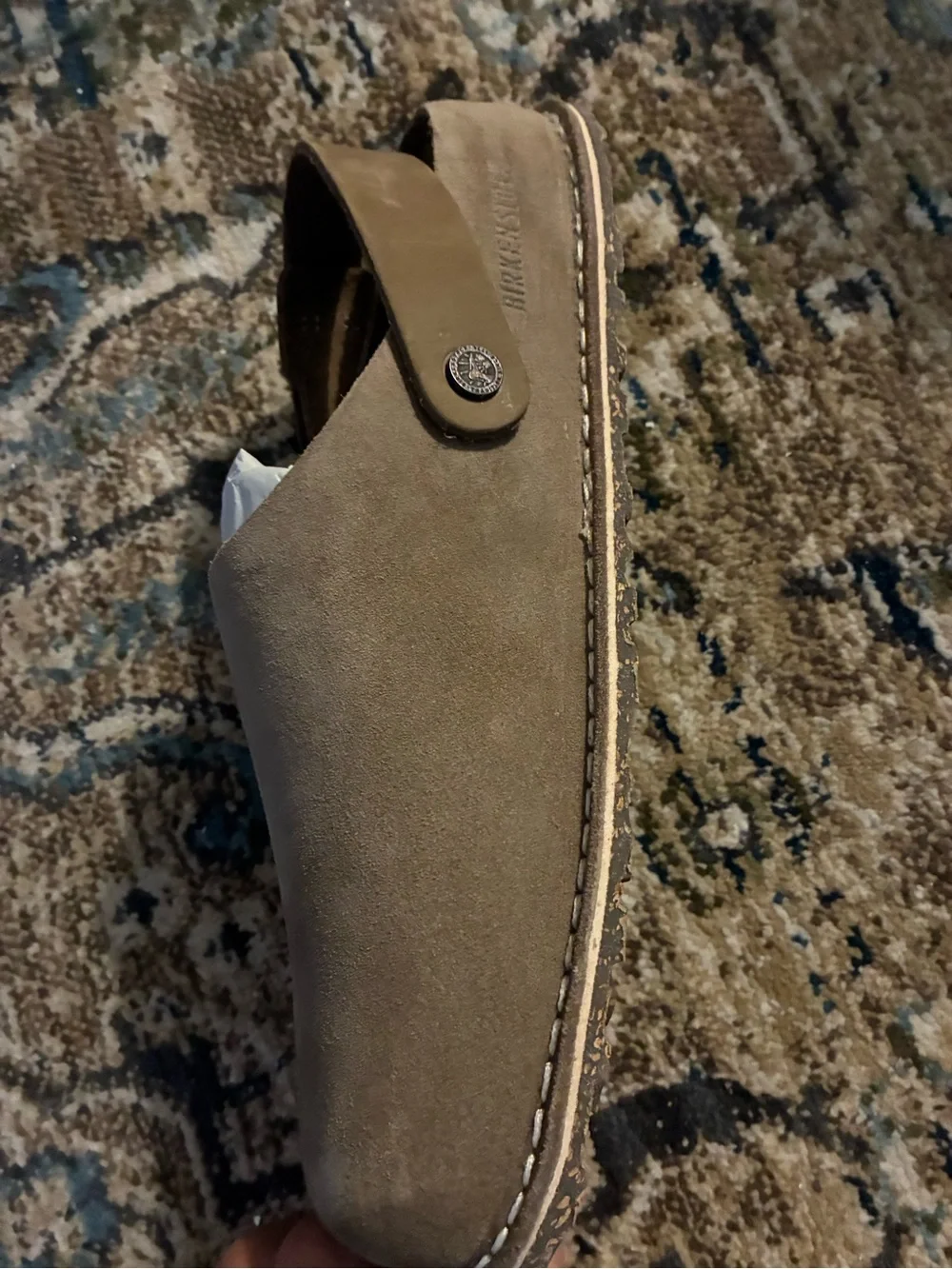 Birkenstock Lutry Men's Suede Slip-On in Taupe Brown US 9 Men’s